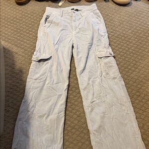American Eagle Outfitters Baby Blue Cargo Straight Leg Pants